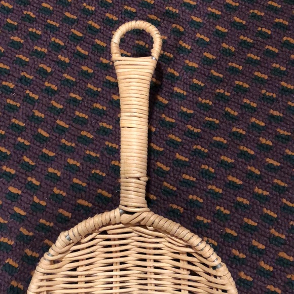 2 boho wicker wall decor or serving pieces - Picture 2 of 9